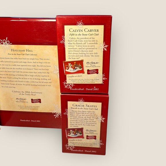 Hallmark Keepsake Hollyday Hill 100th Anniversary of the Teddy Bear Set of 5 - Picture 11 of 11